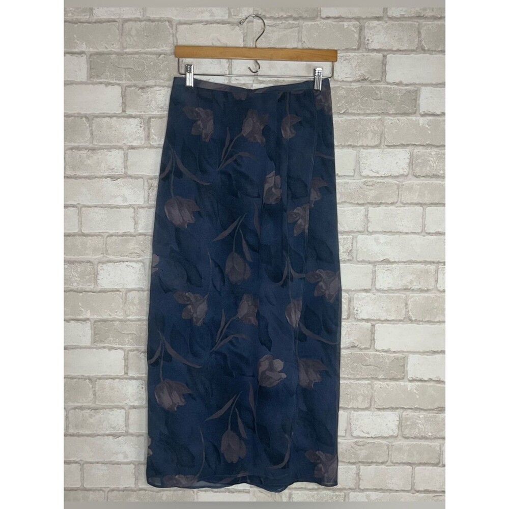 Valerie Stevens Vintage 100% Silk Skirt Size M